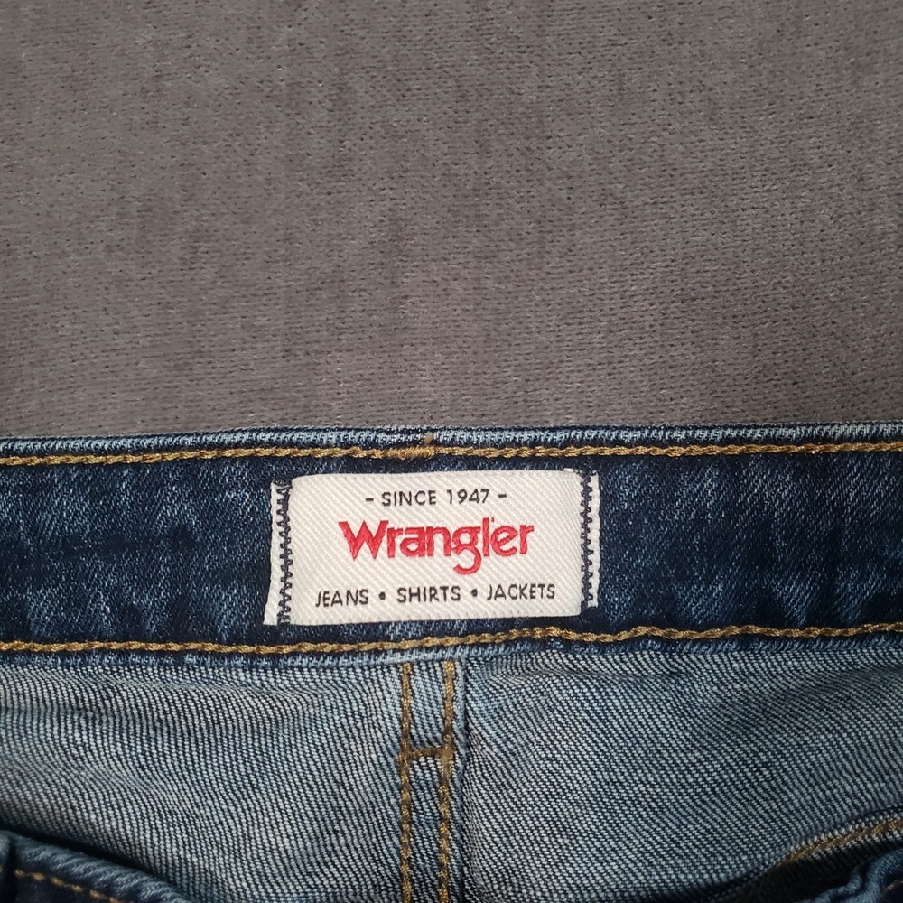 Wrangler High Rise Fierce Flare Jeans Womens 14x32 Blue Denim MT2FLBR - Picture 6 of 11